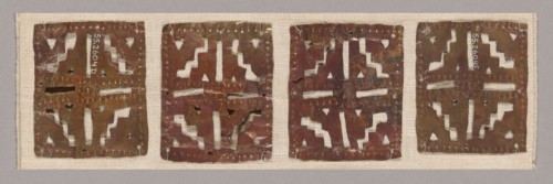 Rectangular Costume Ornaments with Geometric Motifs, A.D. 1000/1450.