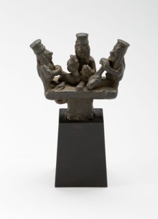 Finial for Pin or Blade Depicting Figures Shearing a Llama, A.D. 1450/1532.