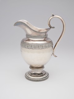Pitcher, 1827/48. Acanthus leaf decoration. Retailed by Baldwin Gardiner.