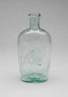 Flask, 1850/59. Maker's name with image of anchor.