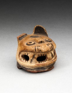 Vessel Fragment in the Form of a Feline Head, A.D. 600/1000.