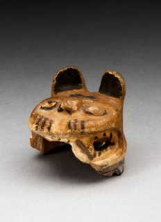 Vessel Fragment in the Form of a Feline Head, A.D. 600/1000.
