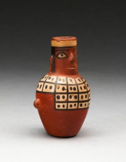 Miniature Jar in the Form of a Figure Wearing a Tunic, A.D. 600/1000.