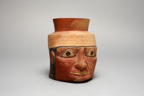 Neck of a Large Ceremonial Jar in the Form of a Head, A.D. 700/800.