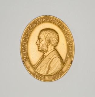 Medal Depicting George William Curtis, 1892/1908.