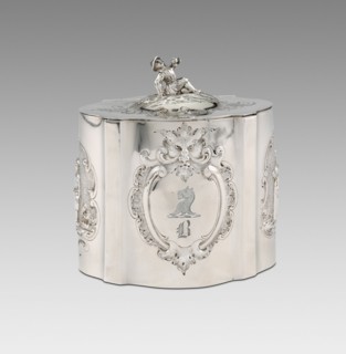 Tea Caddy, 1850/57. Retailed by Lincoln & Foss.