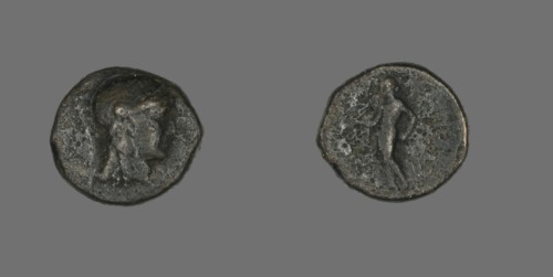 Coin Depicting the Goddess Athena, 246-225 BCE.