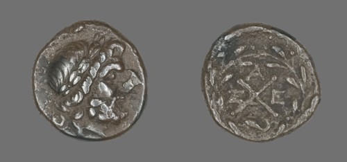 Hemidrachm (Coin) Depicting the God Zeus Amarios, 280-146 BCE.