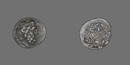 Hemidrachm (Coin) Depicting the God Zeus Amarios, 234-146 BCE.