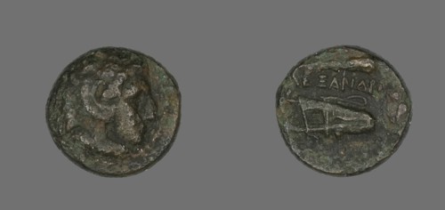 Coin Depicting the Hero Herakles, 336-323 BCE.