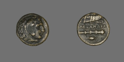 Coin Depicting the Hero Herakles, 336-323 BCE.