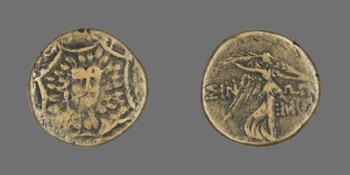 Coin Depicting a Gorgoneion, 120-63 BCE.