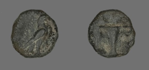 Coin Depicting an Eagle, about 320-250 BCE.
