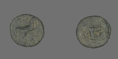 Coin Depicting an Eagle, about 320-250 BCE.