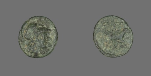 Coin Depicting the Goddess Athena, 387-301 BCE.