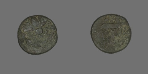 Coin Depicting a Wreath, 202-133 BCE.