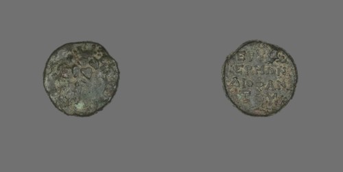 Coin Depicting the God Dionysos, 300-200 BCE.