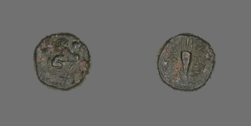 Coin Depicting a Sphinx, about 84 BCE.