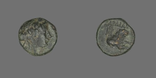 Coin Depicting the God Dionysos, about 133 BCE.