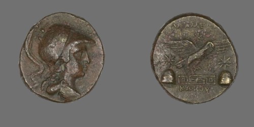 Coin Depicting the Goddess Athena, 133-48 BCE.