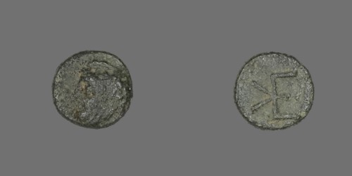 Coin Depicting Head of a Male, 400-310 BCE.