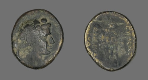 Coin Depicting the God Dionysos, about 133 BCE.