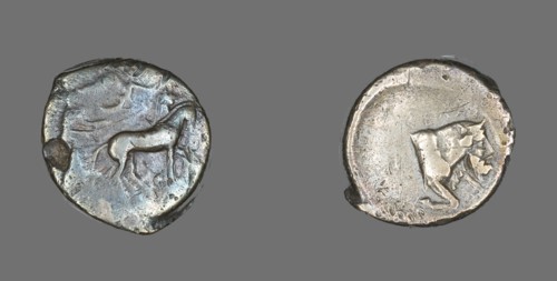 Tetradrachm (Coin) Depicting Quadriga and Charioteer, 460-430 BCE.