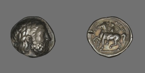 Tetradrachm (Coin) Depicting the God Zeus, 359-336 BCE.
