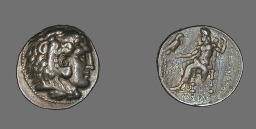 Tetradrachm (Coin) Portraying Alexander the Great, 356-323 BCE.