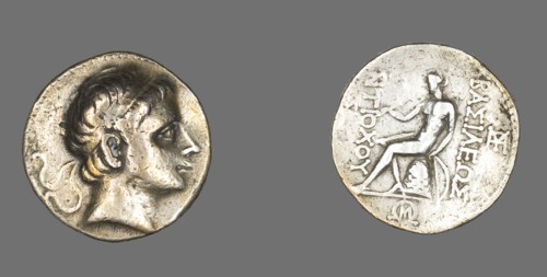 Tetradrachm (Coin) Portraying King Antiochus II Theos, 261-246 BCE, Reign of Antiochus II Theos (261-246 BCE).