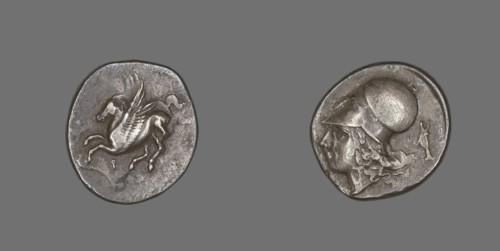 Stater (Coin) Depicting Pegasus Flying, 4th-3rd century BCE.