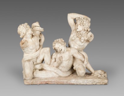 Statuary Group of Three Satyrs Fighting a Serpent, about 1st century CE.