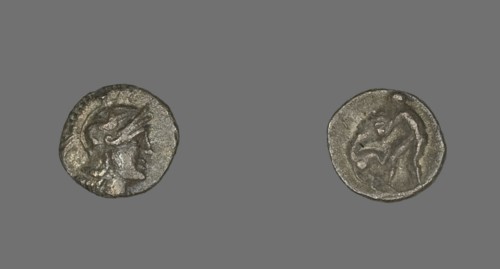 Obol (Coin) Depicting the Goddess Athena, 334 (or earlier)-302 BCE.