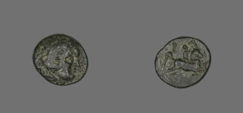 Coin Depicting Herakles, 220-178 BCE, issued by Philip V.