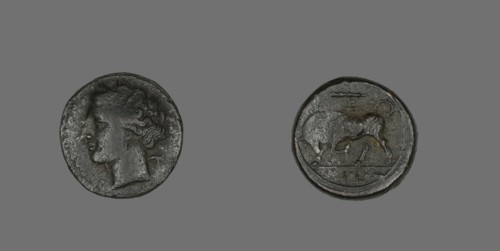 Coin Depicting the Goddess Persephone, 275-216 BCE.