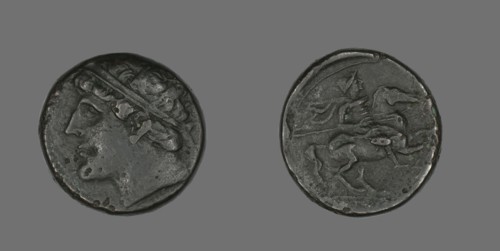 Coin Portraying King Hieron II, 274-216 BCE (Reign of Heiron II).