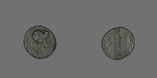 Hexas (Coin) Depicting the God Apollo, late 3rd-2nd century BCE.