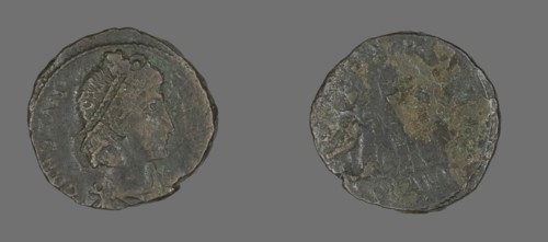 Coin Portraying Emperor Constantius, 250-306.