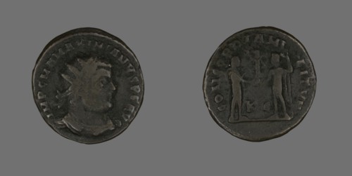 Coin Portraying Emperor Maximianus, 286-305.