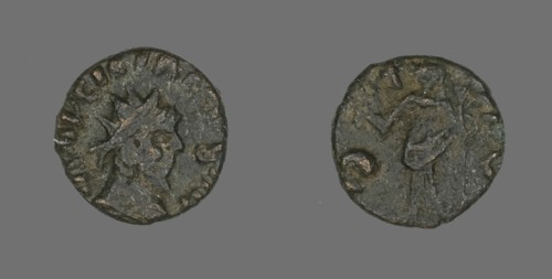 Coin Portraying the Radiate Bust of an Emperor, 3rd century.