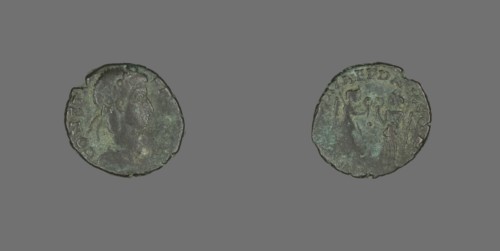 Coin Portraying Emperor Constans, 335-350 CE.