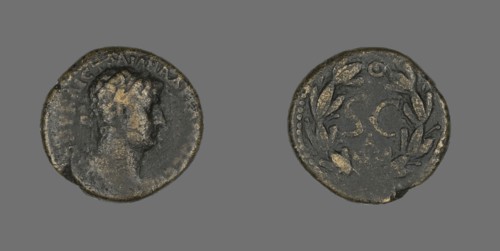 Coin Portraying Emperor Hadrian, 117-138.