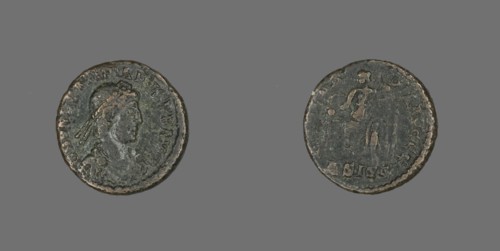 Coin Portraying Emperor Valentinian II, 375-392.