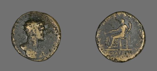 Dupondius (Coin) Portraying Emperor Hadrian, 117-138.