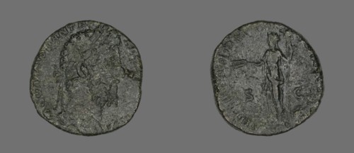 Sestertius (Coin) Portraying Marcus Aurelius or Lucius Verus, 161-180.