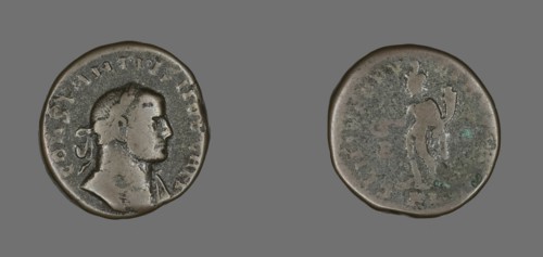 Coin Portraying Emperor Constantius I, 293-306.