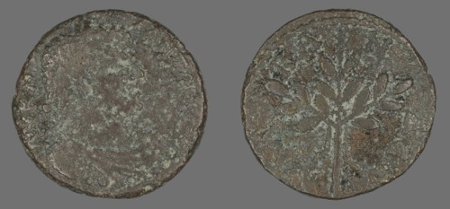 Coin Portraying Emperor Caracalla, 198-217 CE.
