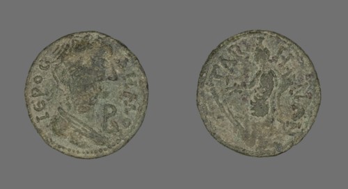 Coin Depicting Populus Romanus, 79-81 or 211-217.