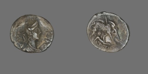 Denarius (Coin) Depicting the Goddess Diana, about 68 BCE.