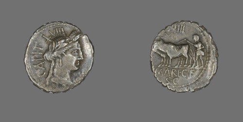 Denarius (Coin) Depicting the Goddess Ceres, 81 BCE.